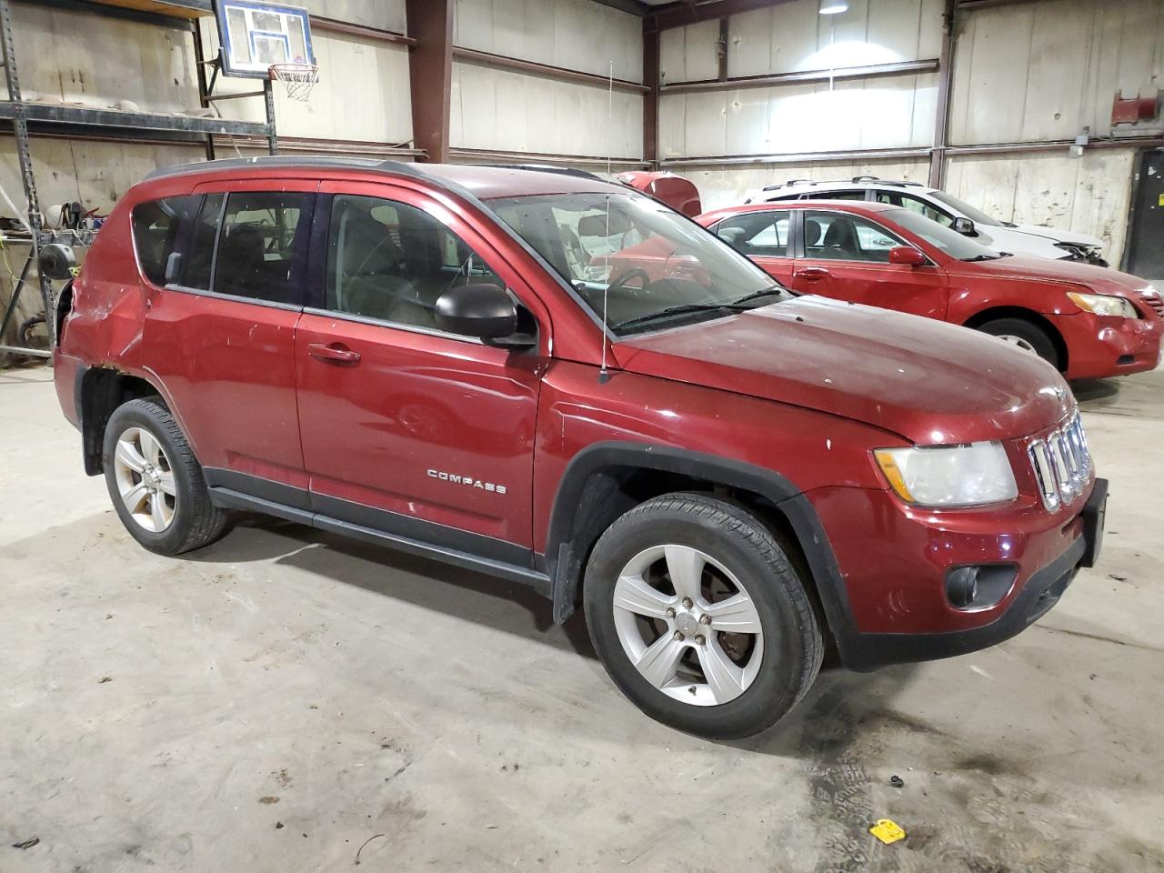 2012 Jeep Compass VIN 1C4NJDBB6CD554634 Copart auction photo, top/roof / rear end damage thumbnail 4