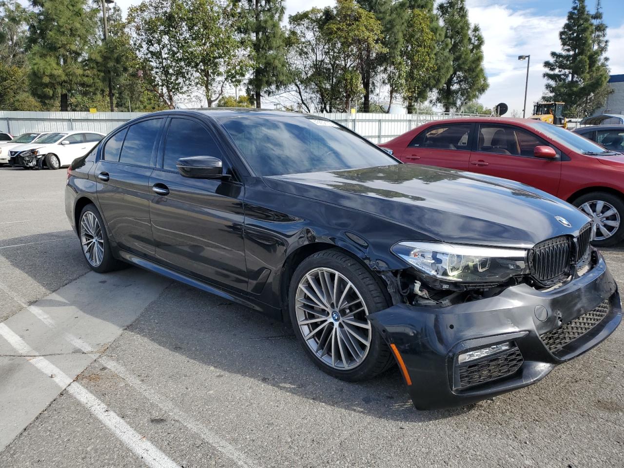 2018 BMW 5er VIN WBAJA9C58JB034610 Copart auction photo, front end damage thumbnail 4