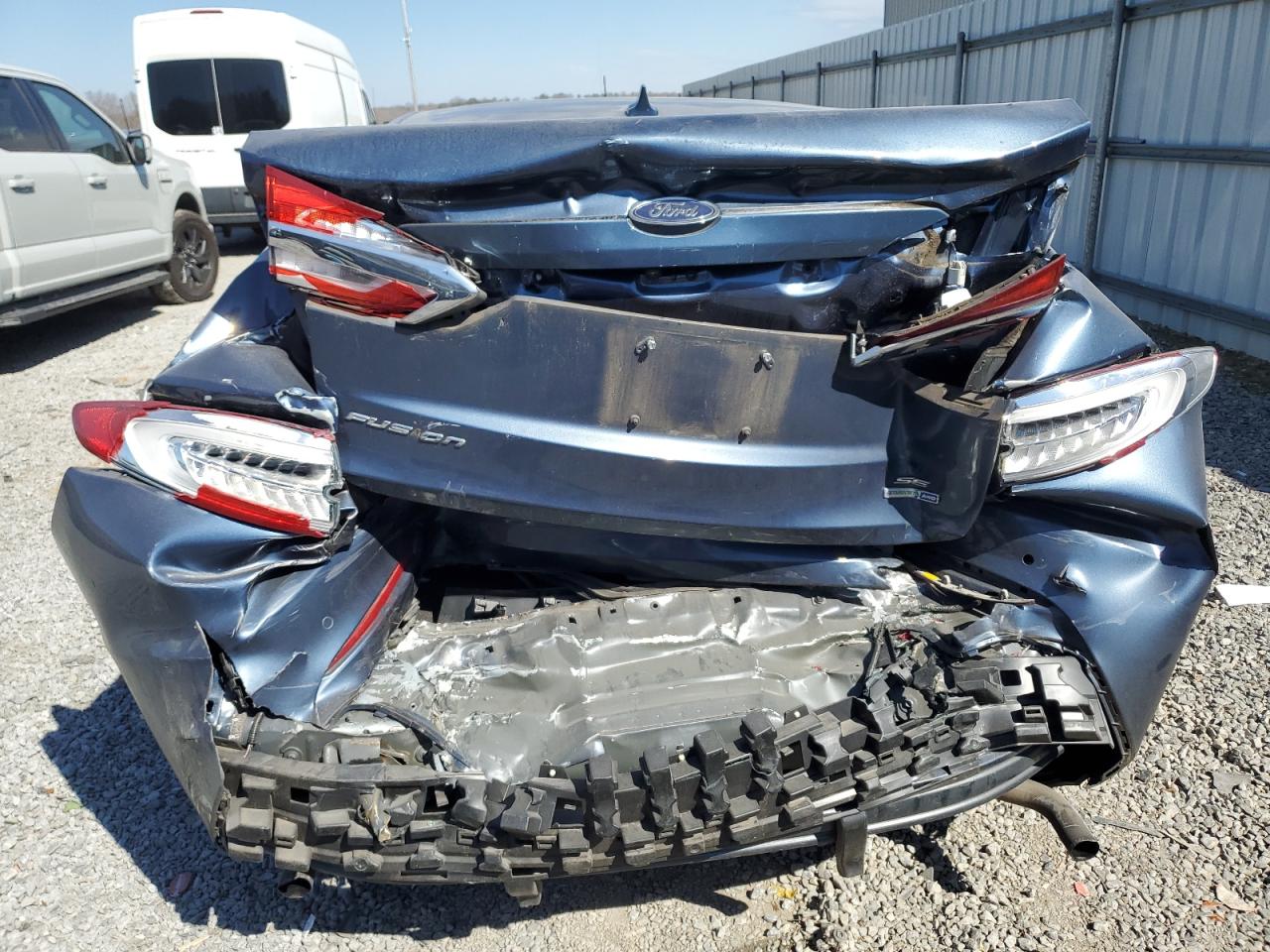 2019 Ford Fusion VIN 3FA6P0T90KR260360 Copart auction photo, rear end damage thumbnail 6