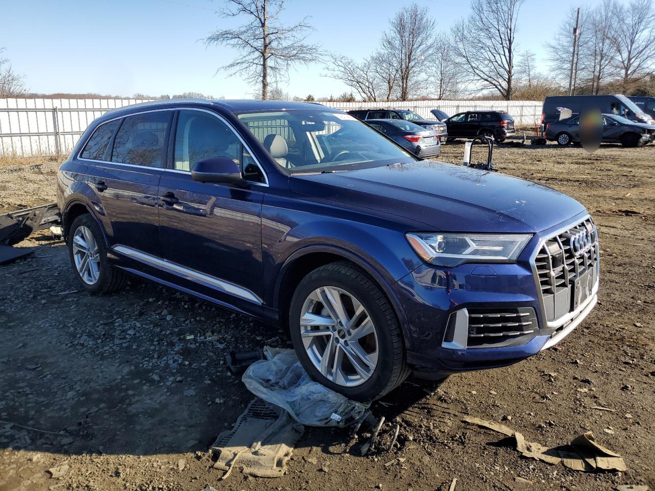 2022 Audi Q7 VIN WA1LXBF71ND011558 Copart auction photo, rear end / side damage thumbnail 4