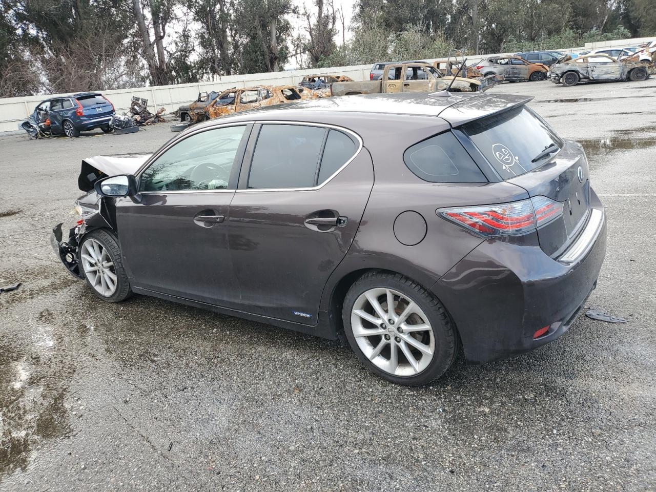 2012 Lexus CT VIN JTHKD5BH4C2083713 Copart auction photo, front end damage thumbnail 2