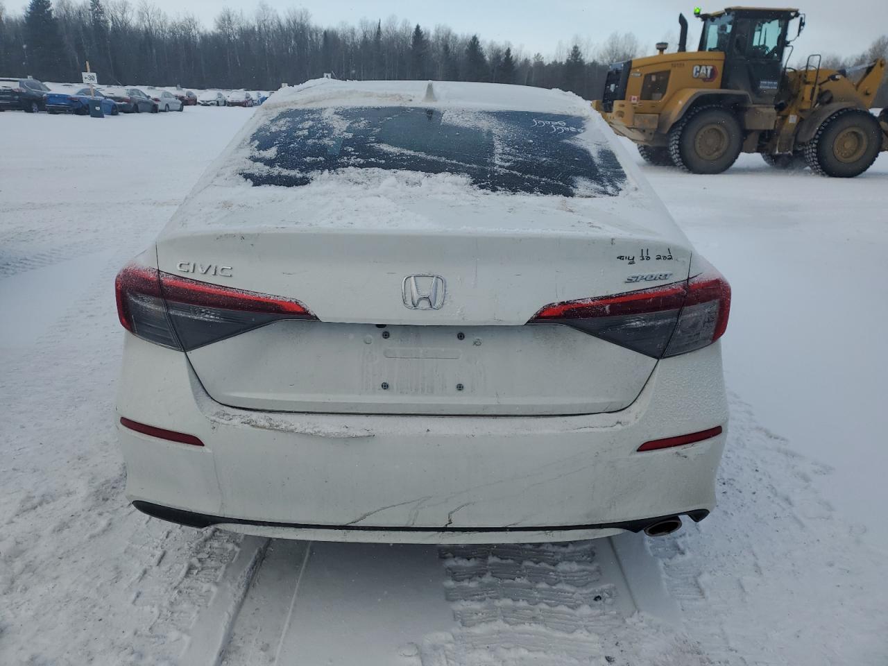 2022 Honda Civic VIN 2HGFE2F55NH104563 Copart auction photo, side / front end damage thumbnail 6
