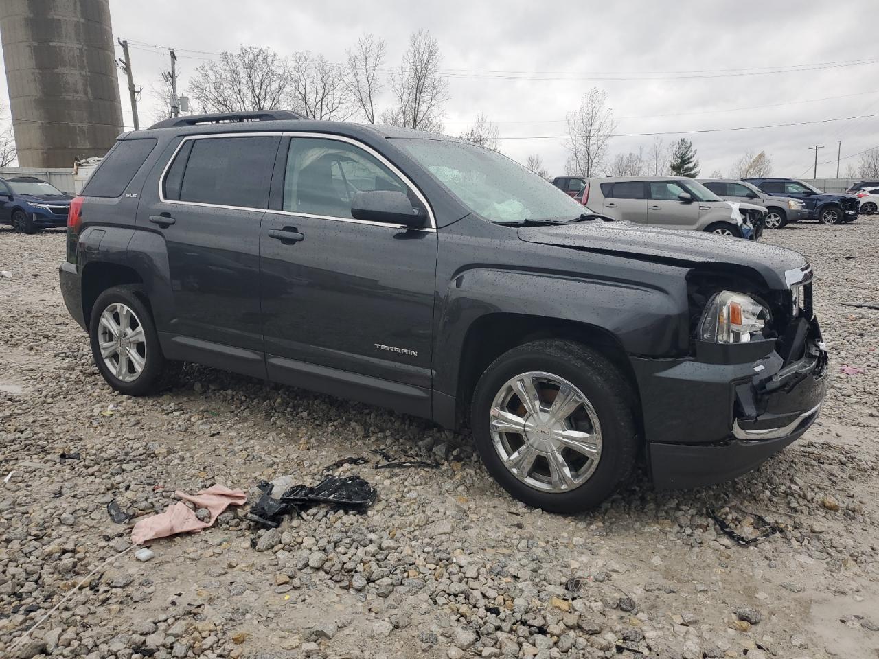 2017 GMC Terrain VIN 2GKFLTE36H6322767 Copart auction photo, front end damage thumbnail 4