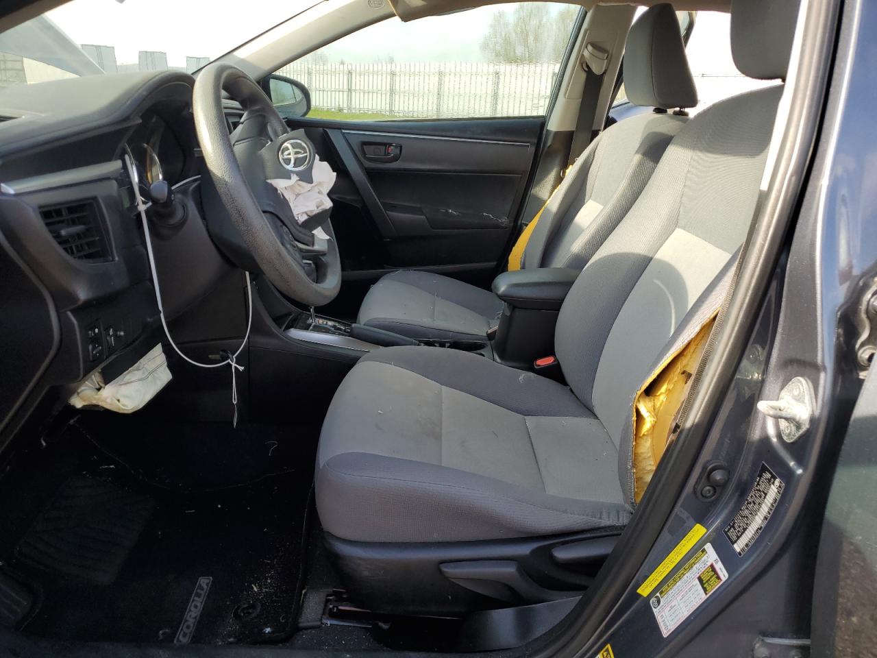 2016 Toyota Corolla VIN 5YFBURHE7GP373392 Copart auction photo, front end / side damage thumbnail 7