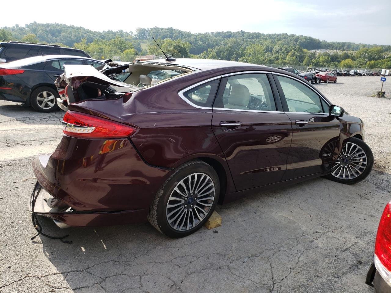 2018 Ford Fusion VIN 3FA6P0RU8JR147668 Copart auction photo, all over damage thumbnail 3