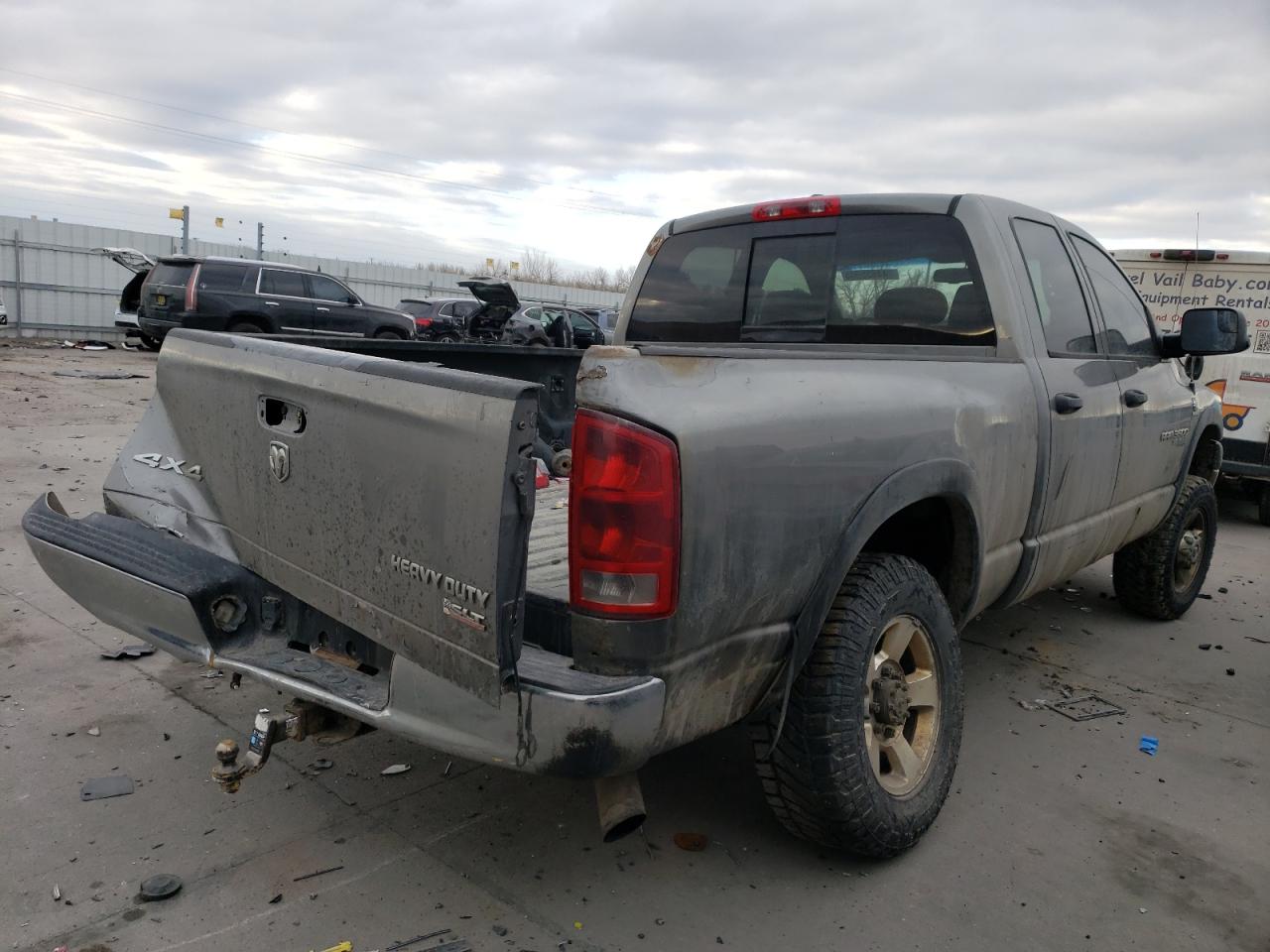 2006 Dodge RAM VIN 3D7LX38C76G173517 Copart auction photo, side / rear end damage thumbnail 3