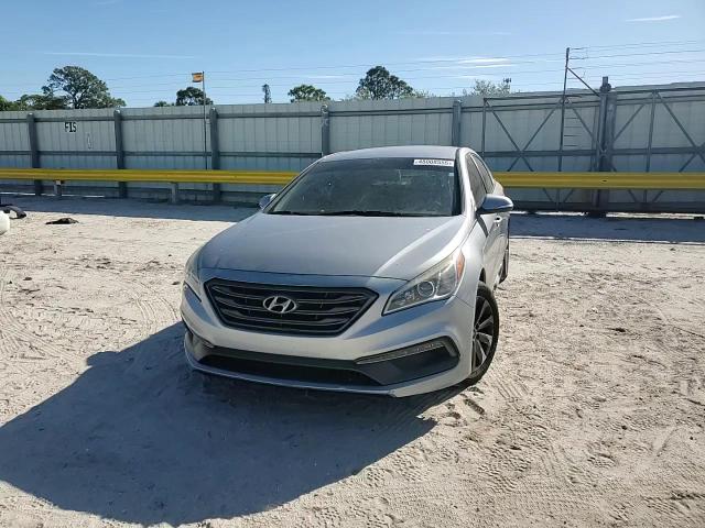 2015 Hyundai Sonata VIN 5NPE34AF1FH034922 Copart auction photo, side / rear end damage thumbnail 11