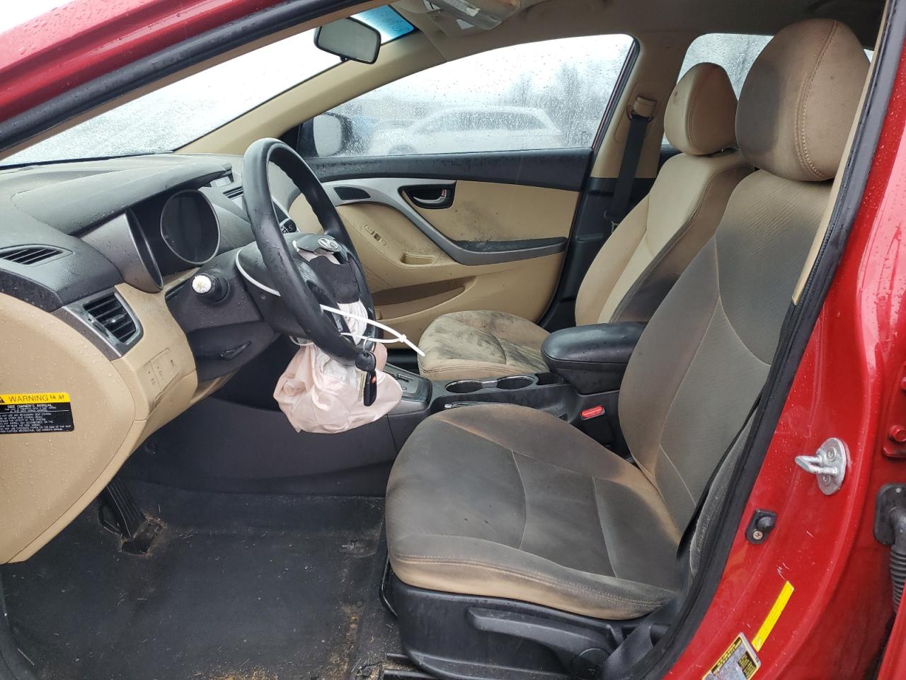2013 Hyundai Elantra VIN KMHDH4AE0DU937565 Copart auction photo, front end / side damage thumbnail 7
