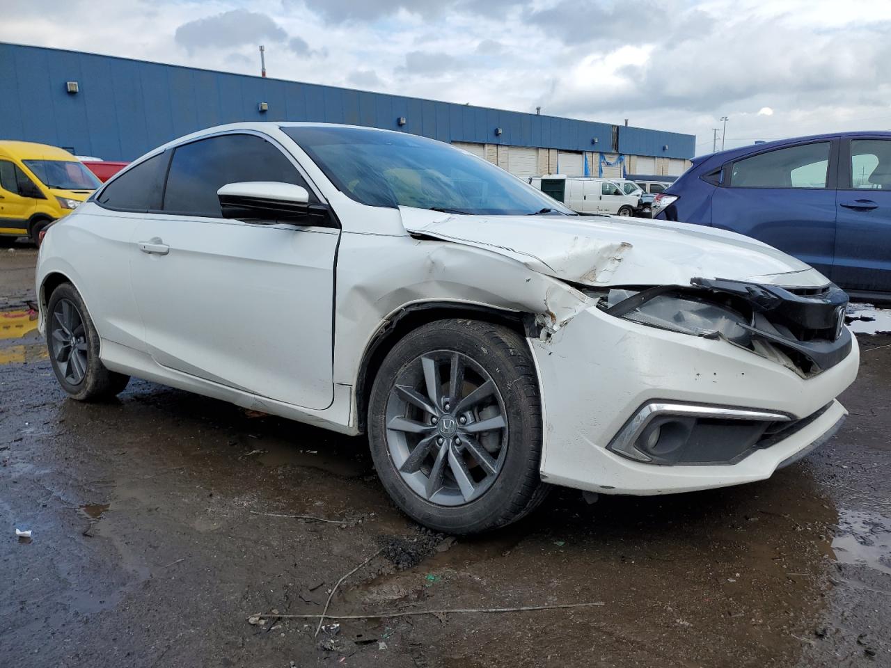 2019 Honda Civic VIN 2HGFC3B36KH357144 Copart auction photo, front end / side damage thumbnail 4