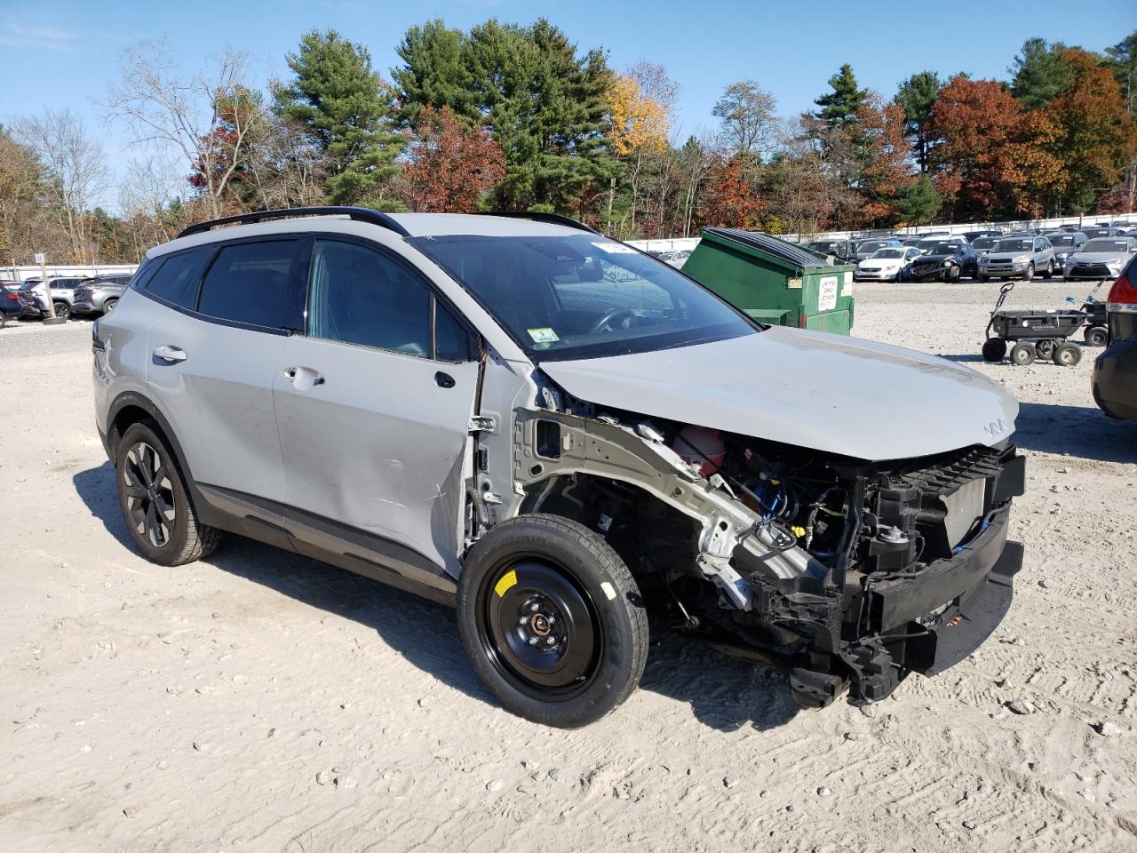 2023 KIA Sportage VIN 5XYK6CAF5PG016677 Copart auction photo, side / front end damage thumbnail 4