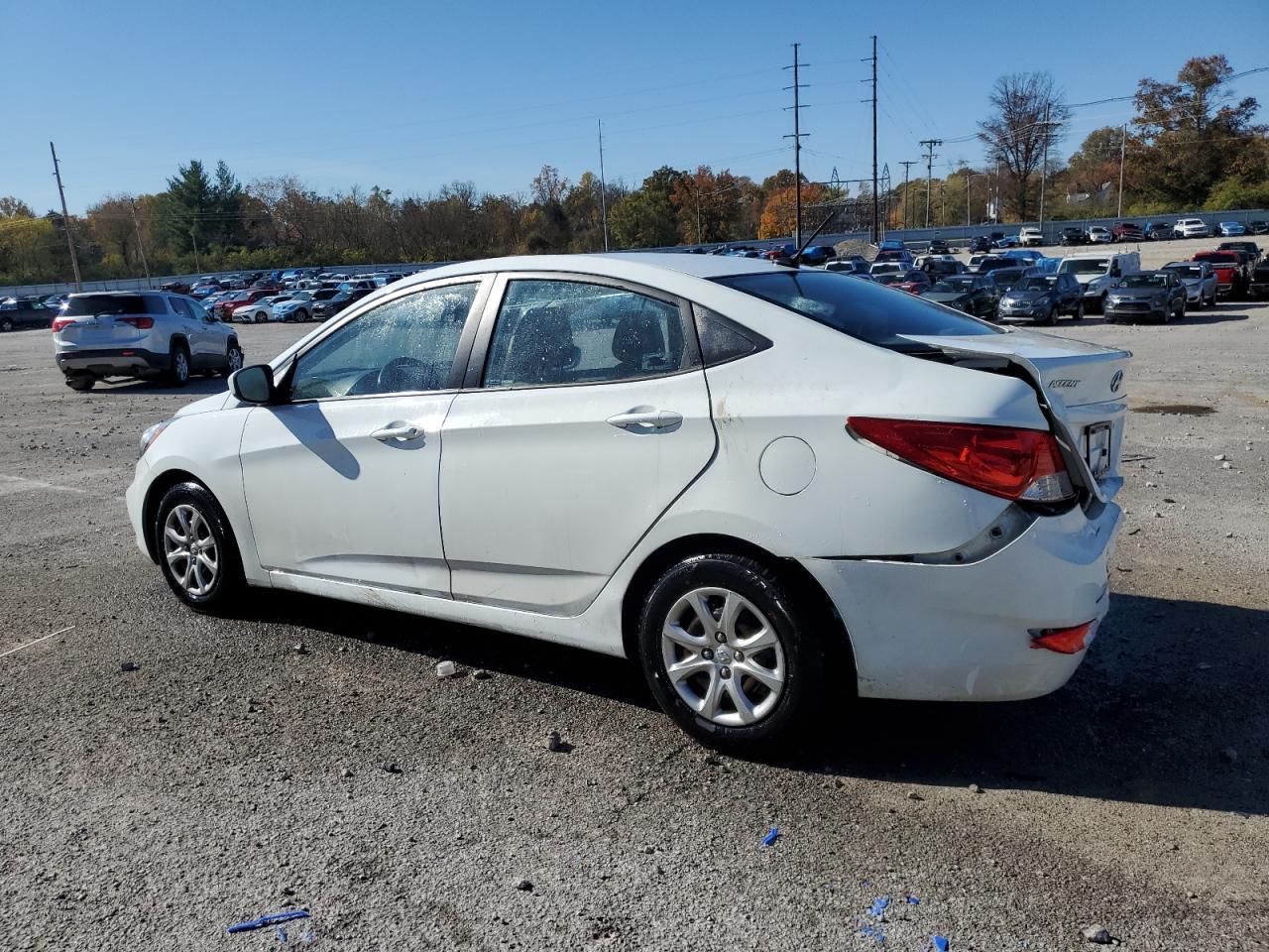 2013 Hyundai Accent VIN KMHCT4AE0DU389898 Copart auction photo, rear end damage thumbnail 2