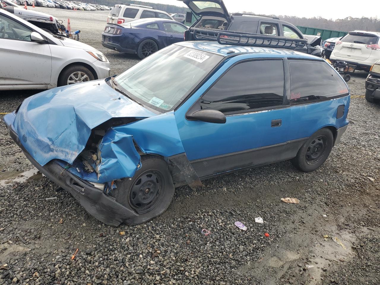 1990 GEO Metro VIN 2C1MR2465L6014681 - Copart auction photo