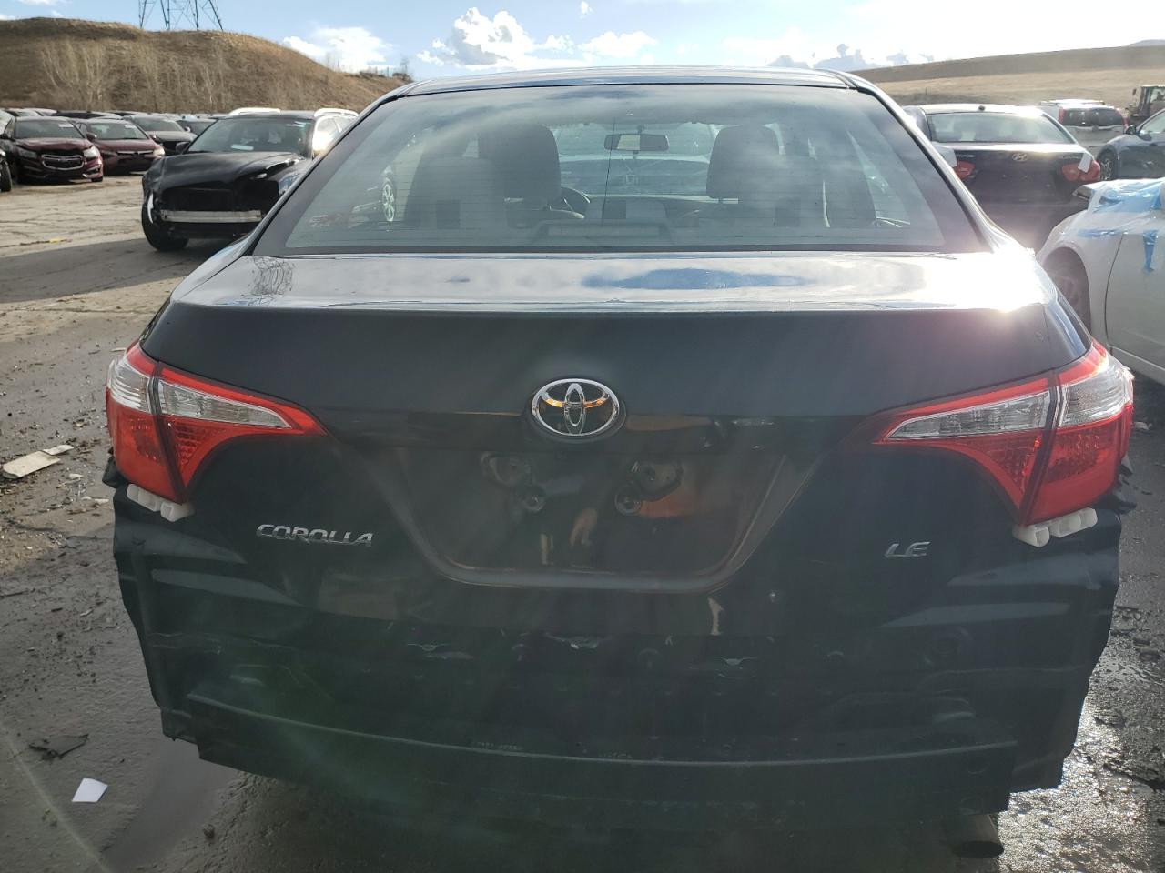 2015 Toyota Corolla VIN 5YFBURHE8FP195491 Copart auction photo, front end / rear end damage thumbnail 6