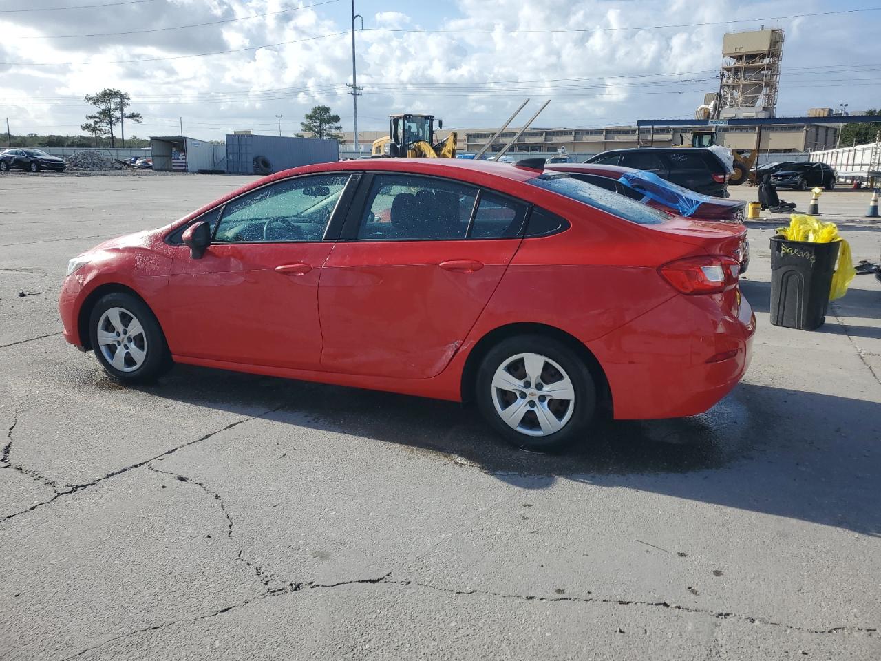 2017 Chevrolet Cruze VIN 1G1BC5SM4H7155336 Copart auction photo, rear end / side damage thumbnail 2
