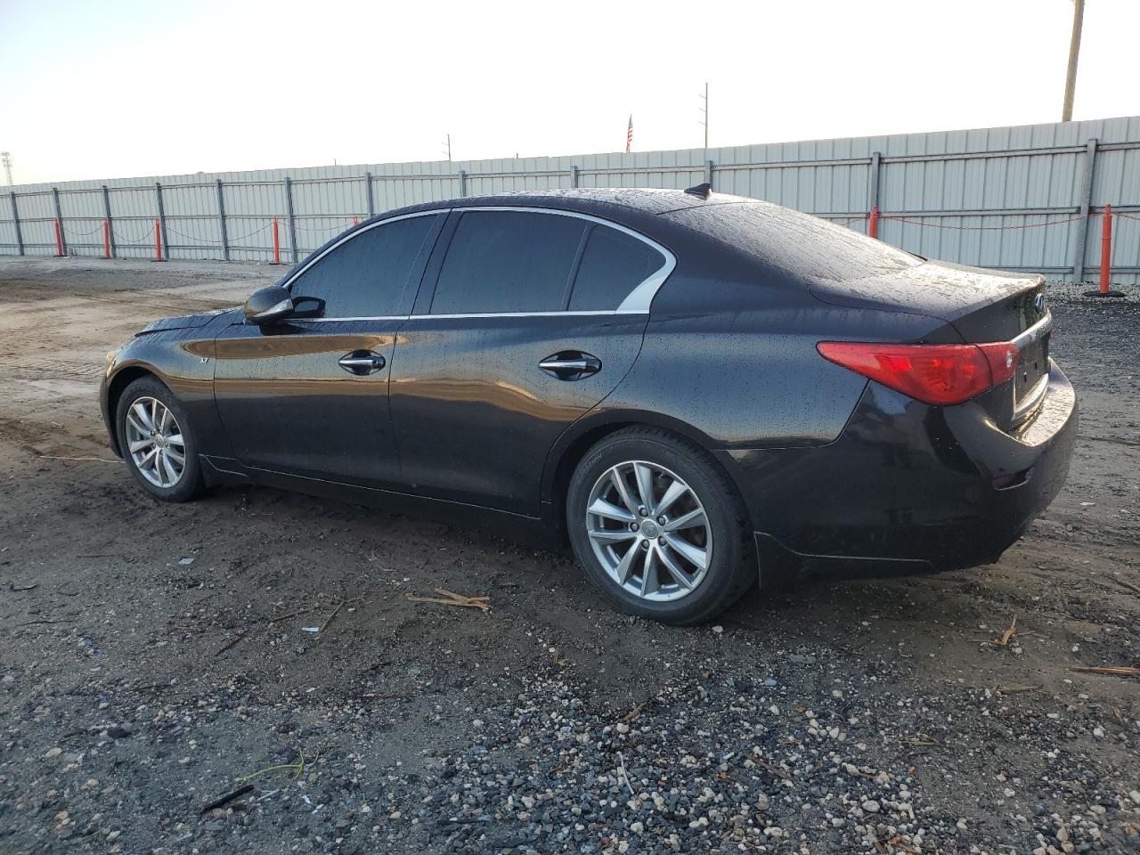 2014 Infiniti Q50 VIN JN1BV7AP2EM672854 Copart auction photo, side damage thumbnail 2