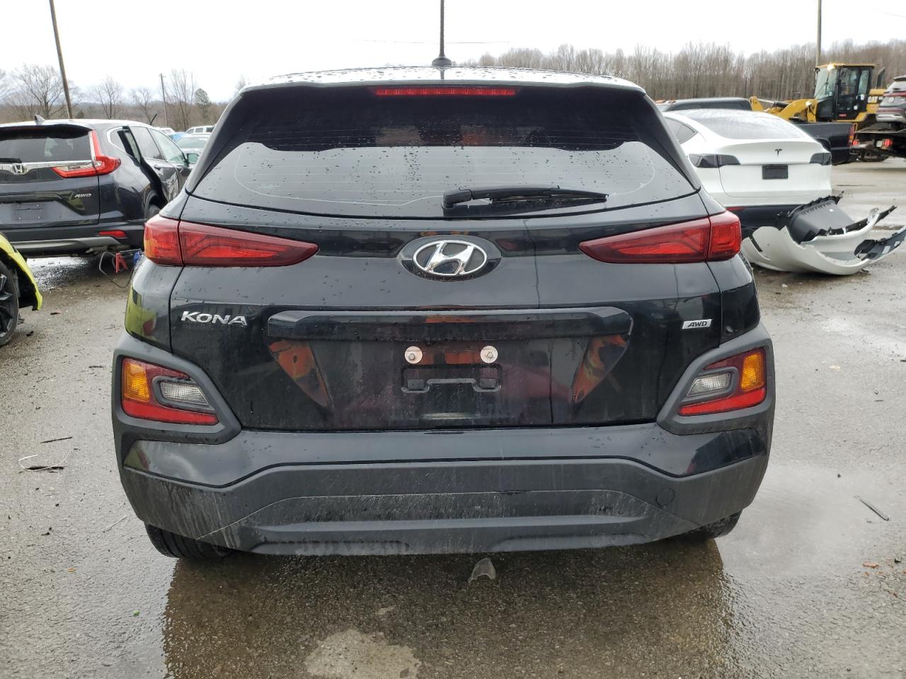 2021 Hyundai Kona VIN KM8K1CAAXMU640922 Copart auction photo, front end / side damage thumbnail 6