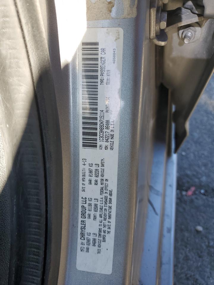 2013 Chrysler 200 VIN 1C3CCBAB9DN715114 Copart auction photo, side damage thumbnail 13