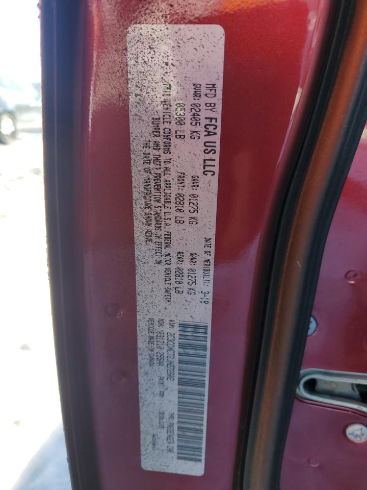 2018 Dodge Charger VIN 2C3CDXCT2JH272602 Copart auction photo, rear end / side damage thumbnail 12