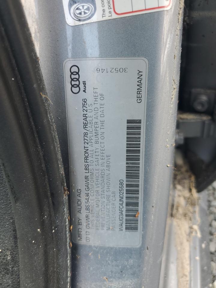 2018 Audi A6 VIN WAUG3AFC4JN025580 Copart auction photo, water/flood damage thumbnail 13