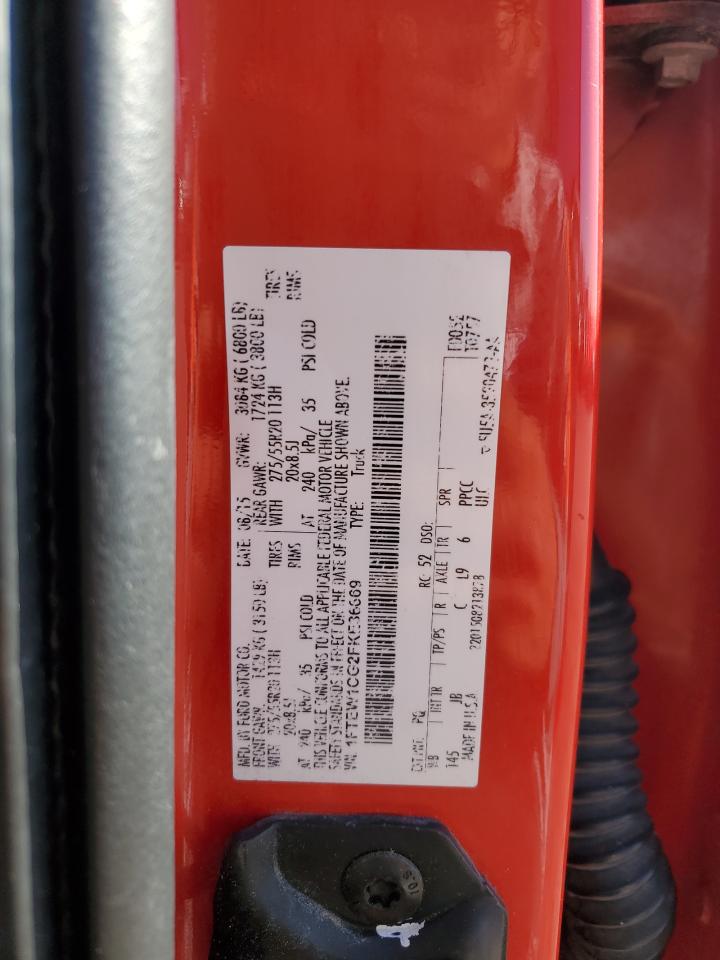 2015 Ford F-150 VIN 1FTEW1CG2FKE36669 Copart auction photo, mechanical / minor dent/scratches damage thumbnail 12
