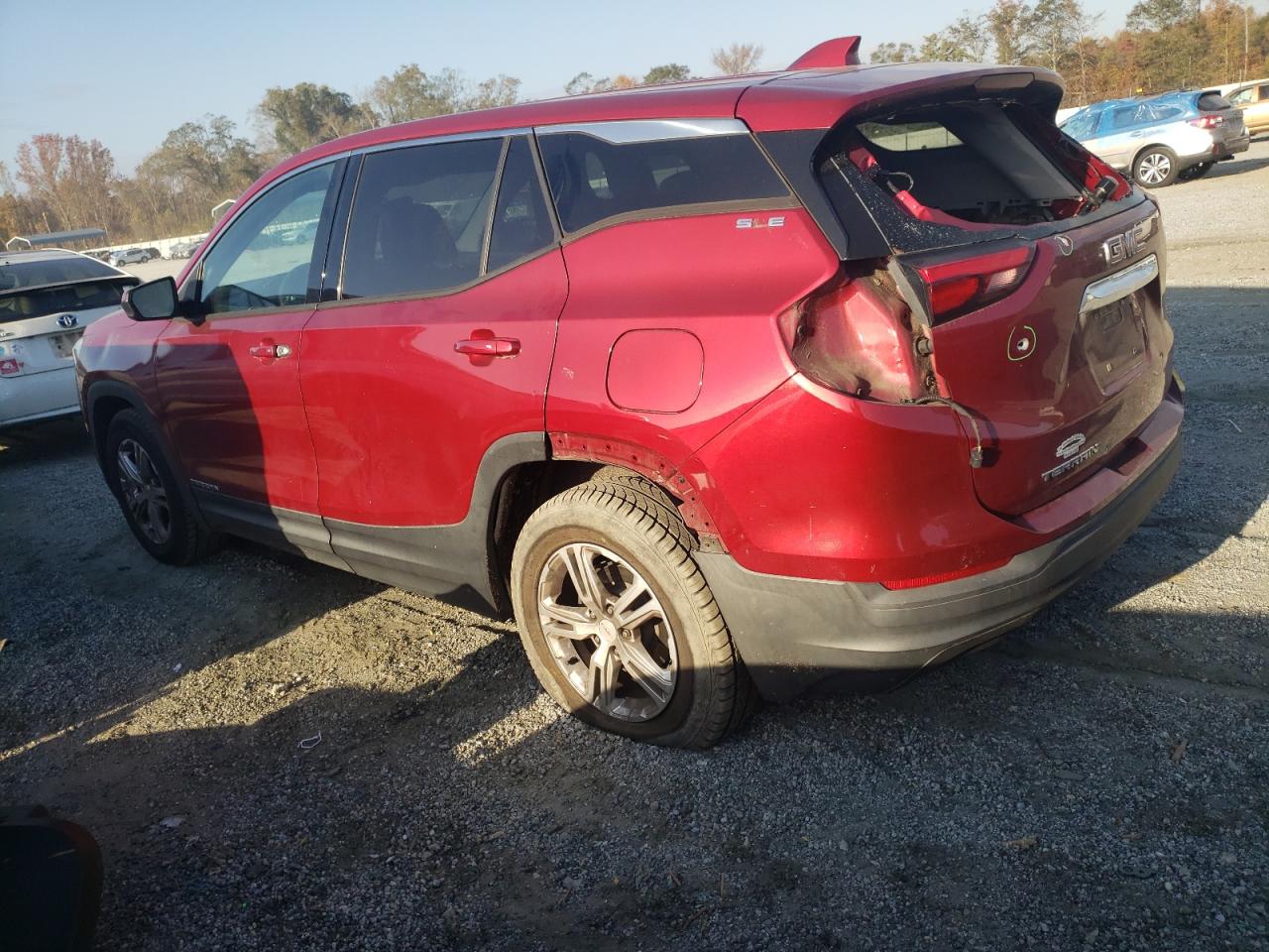 2018 GMC Terrain VIN 3GKALMEVXJL265783 Copart auction photo, vandalism / side damage thumbnail 2