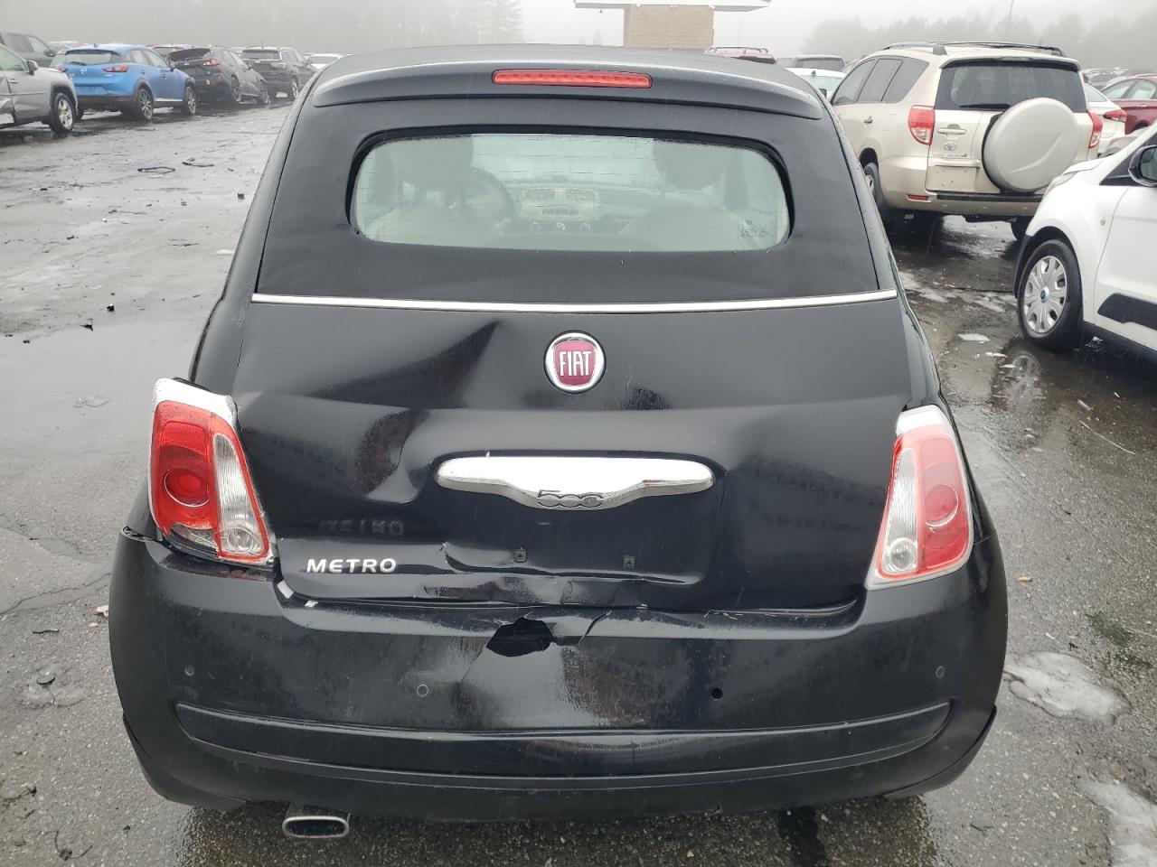 2013 Fiat 500 VIN 3C3CFFDR5DT686315 Copart auction photo, rear end / minor dent/scratches damage thumbnail 6