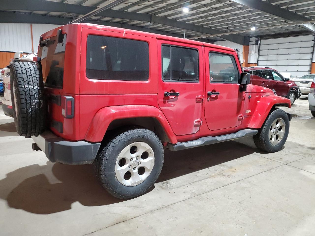 2014 Jeep Wrangler VIN 1C4BJWEG8EL132976 Copart auction photo, front end / undercarriage damage thumbnail 3