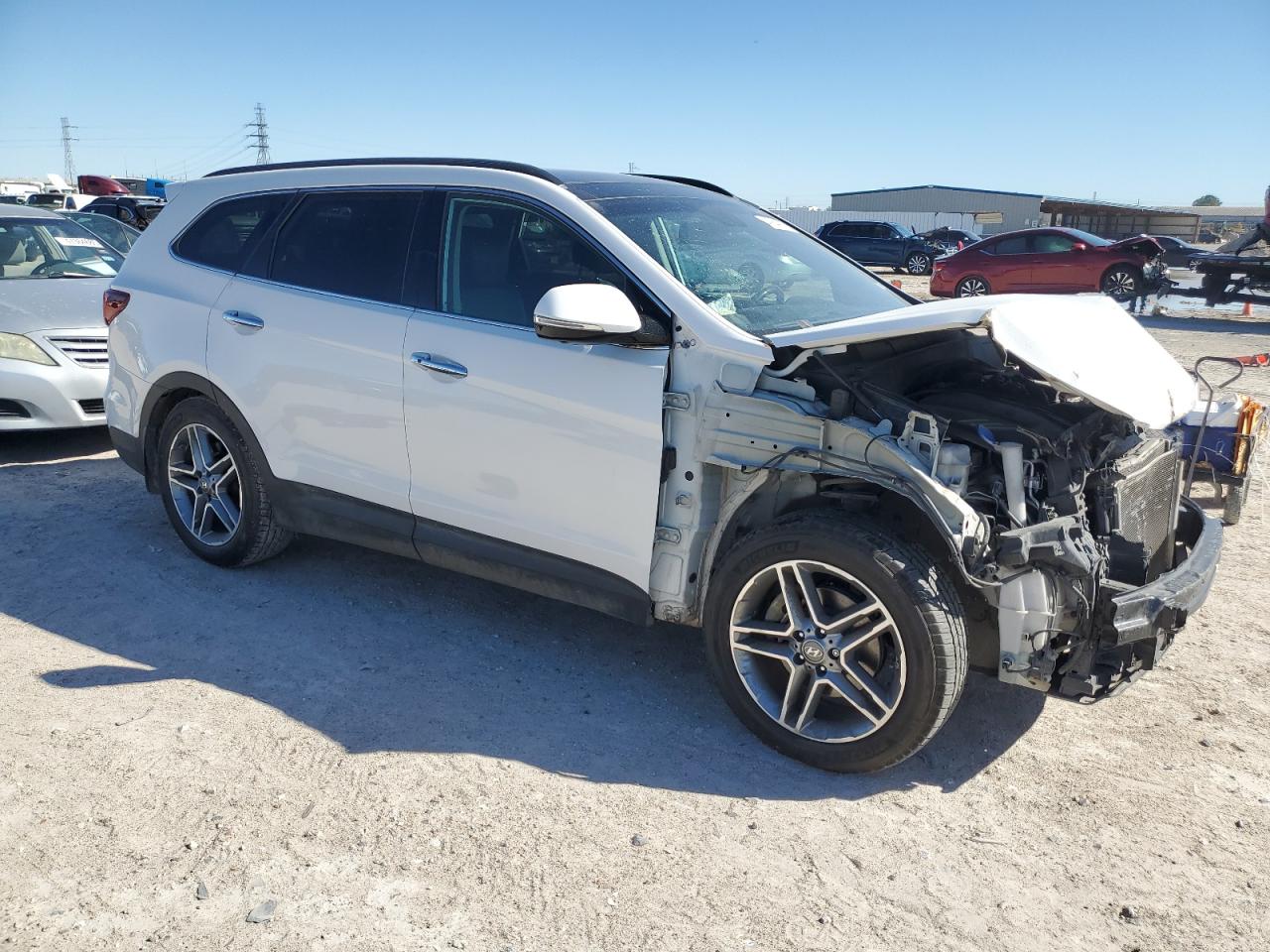 2017 Hyundai Santa Fe VIN KM8SR4HFXHU247380 Copart auction photo, front end / minor dent/scratches damage thumbnail 4