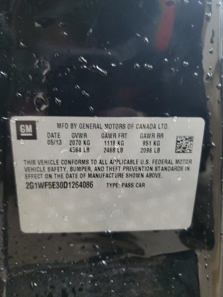 2013 Chevrolet Impala VIN 2G1WF5E30D1264086 Copart auction photo, front end / minor dent/scratches damage thumbnail 12