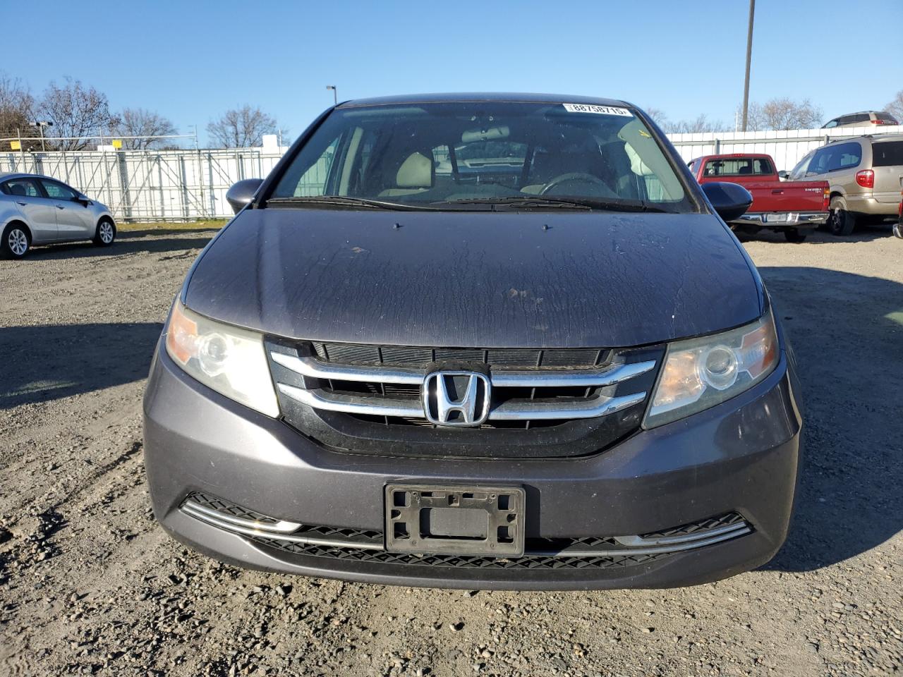 2014 Honda Odyssey VIN 5FNRL5H4XEB087949 Copart auction photo, side / rear end damage thumbnail 5