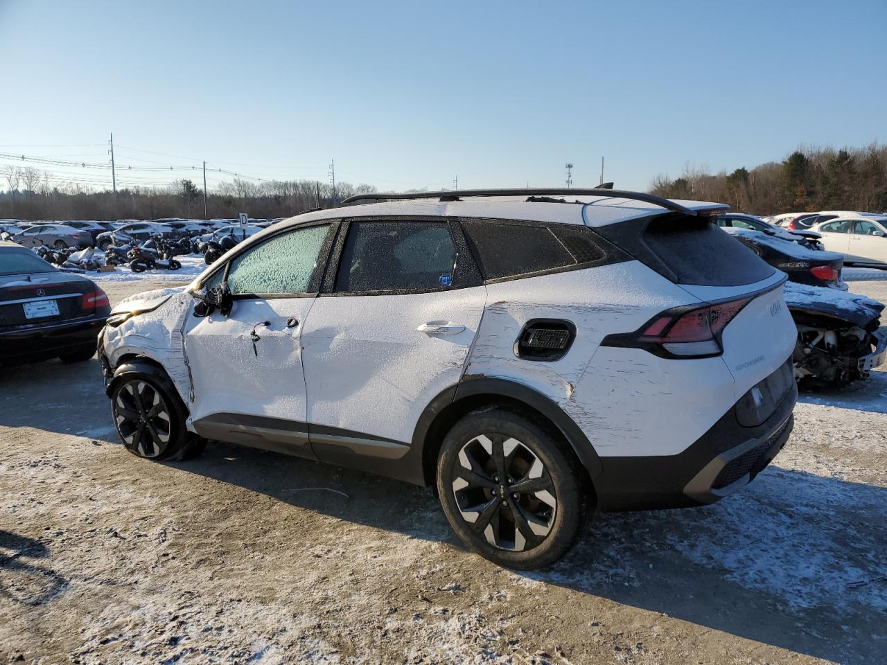 2023 KIA Sportage VIN 5XYK6CAF9PG027715 Copart auction photo, front end / side damage thumbnail 2