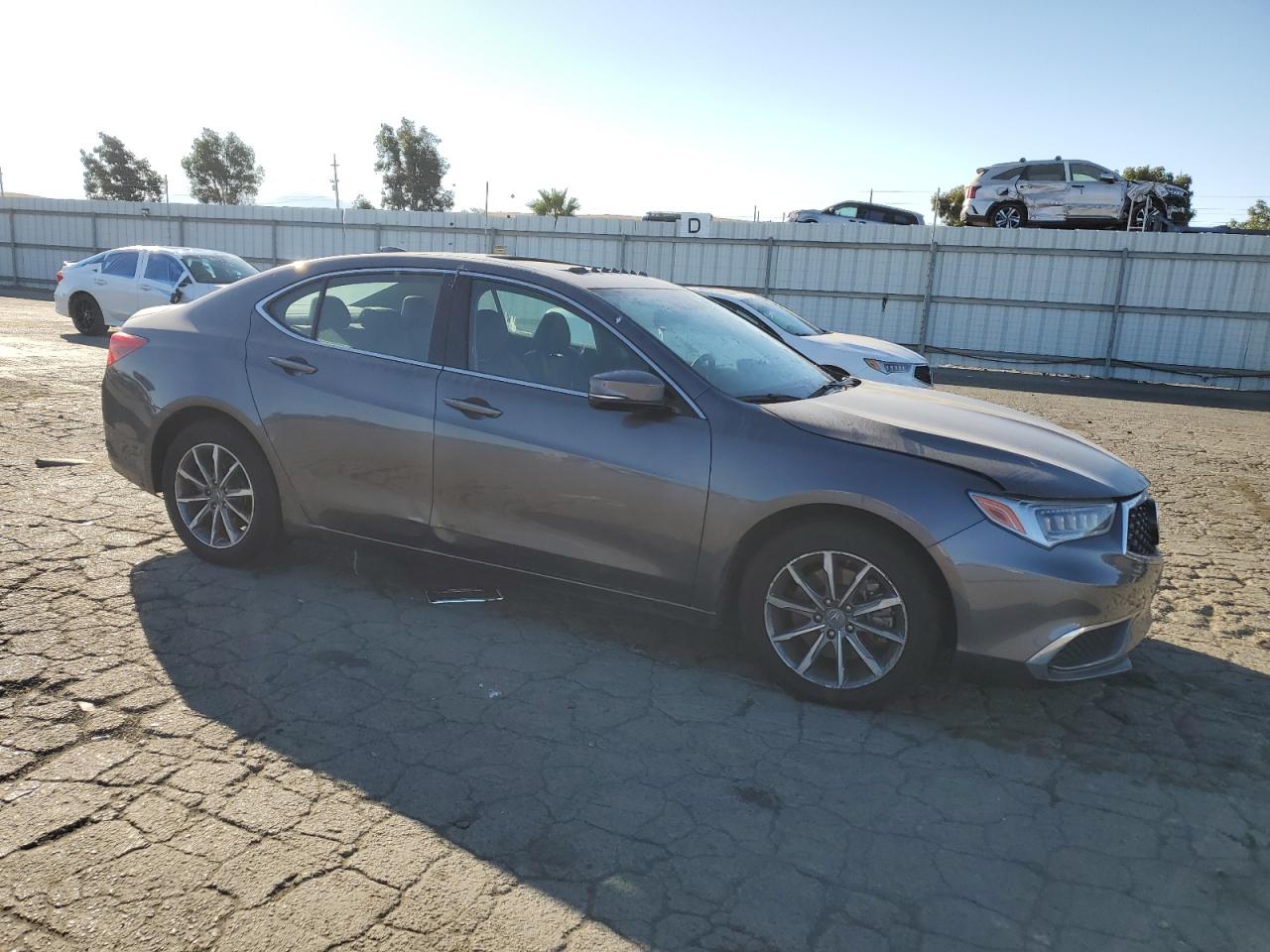 2019 Acura TLX VIN 19UUB1F38KA006470 Copart auction photo, vandalism damage thumbnail 4