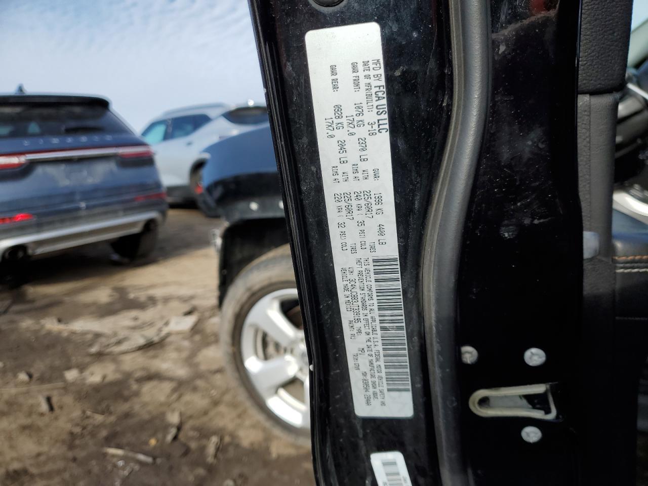 2018 Jeep Compass VIN 3C4NJCBB3JT339195 Copart auction photo, front end damage thumbnail 13
