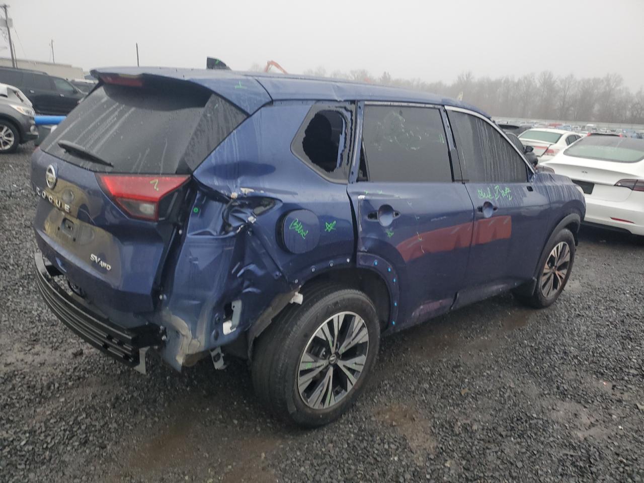 2021 Nissan Rogue VIN JN8AT3BB8MW209215 Copart auction photo, all over damage thumbnail 3