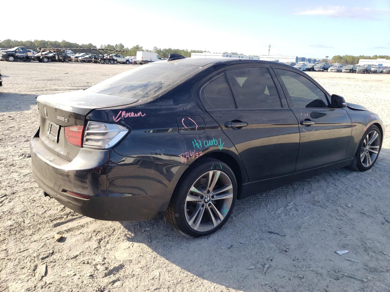 2014 BMW 3er VIN WBA3D5C53EKX97116 Copart auction photo, front end damage thumbnail 3