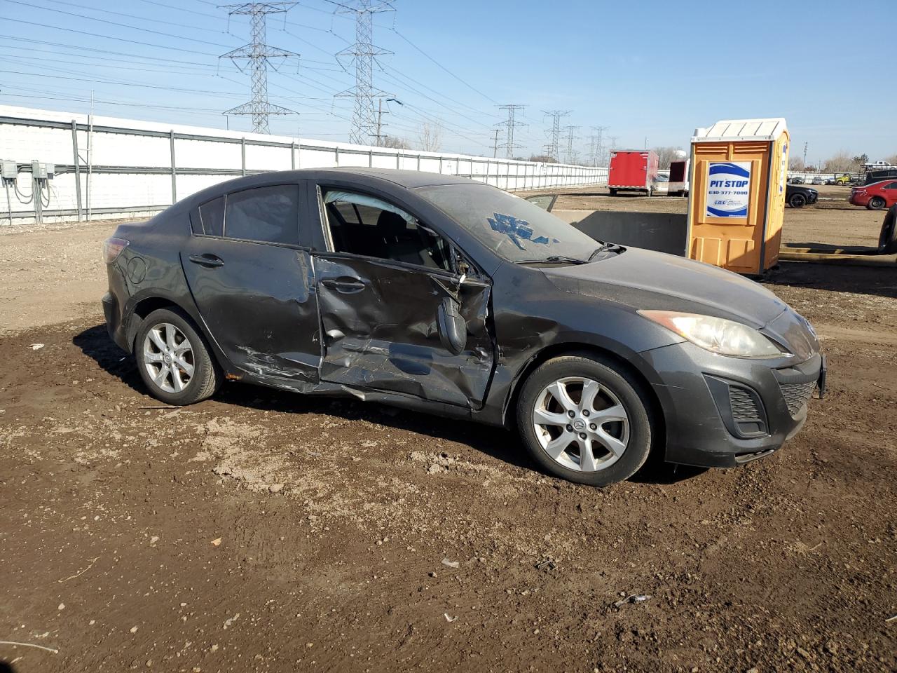 2010 Mazda 3 VIN JM1BL1SF2A1294908 Copart auction photo, side / rear end damage thumbnail 4