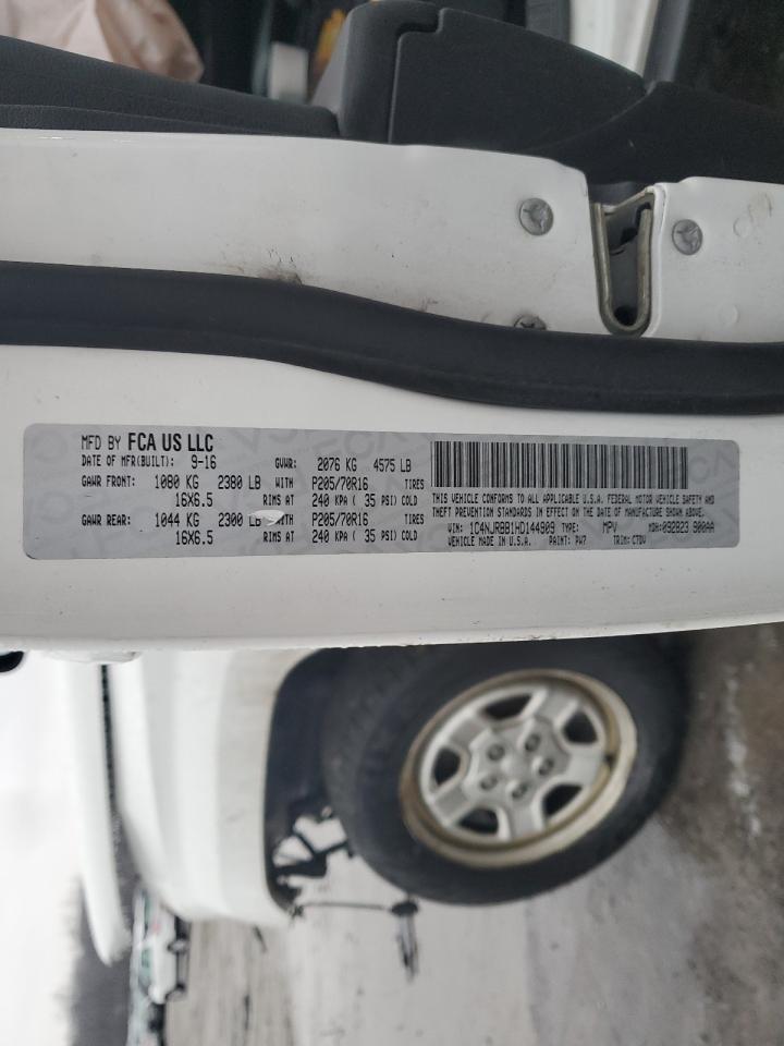 2017 Jeep Liberty (Patriot) VIN 1C4NJRBB1HD144909 Copart auction photo, front end damage thumbnail 14