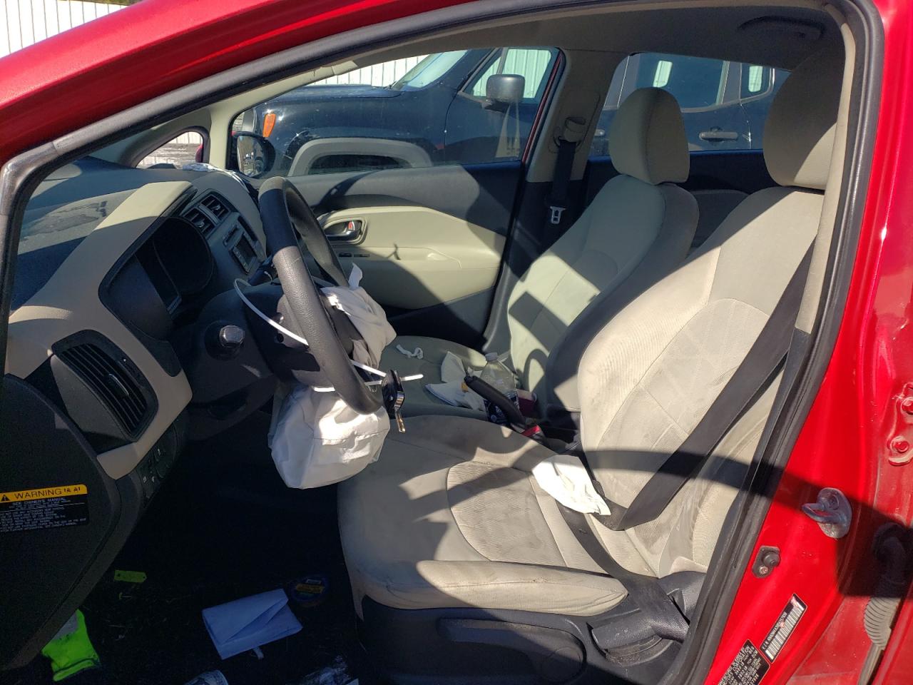 2013 KIA Rio VIN KNADM4A39D6157936 Copart auction photo, front end damage thumbnail 7
