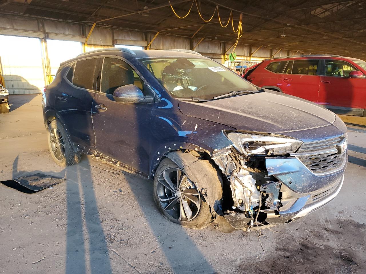 2021 Buick Encore VIN KL4MMFSL3MB098994 Copart auction photo, front end / side damage thumbnail 4