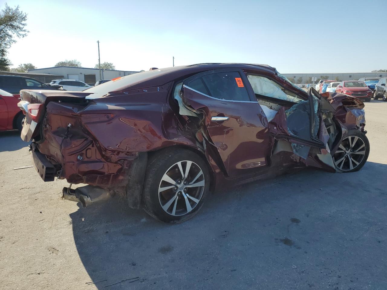 2017 Nissan Maxima VIN 1N4AA6AP3HC385358 Copart auction photo, all over damage thumbnail 3