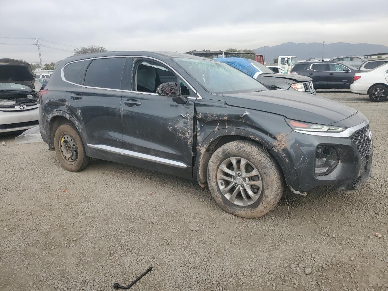 2019 Hyundai Santa Fe VIN 5NMS33AD9KH130820 Copart auction photo, all over damage thumbnail 4