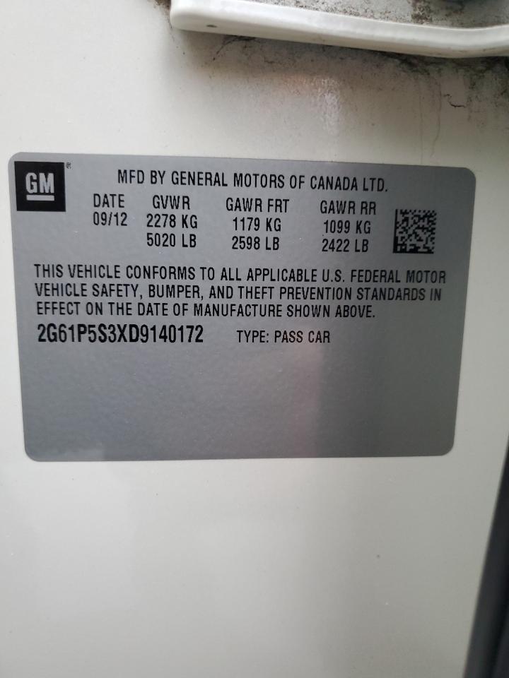 2013 Cadillac XTS VIN 2G61P5S3XD9140172 Copart auction photo, front end damage thumbnail 12