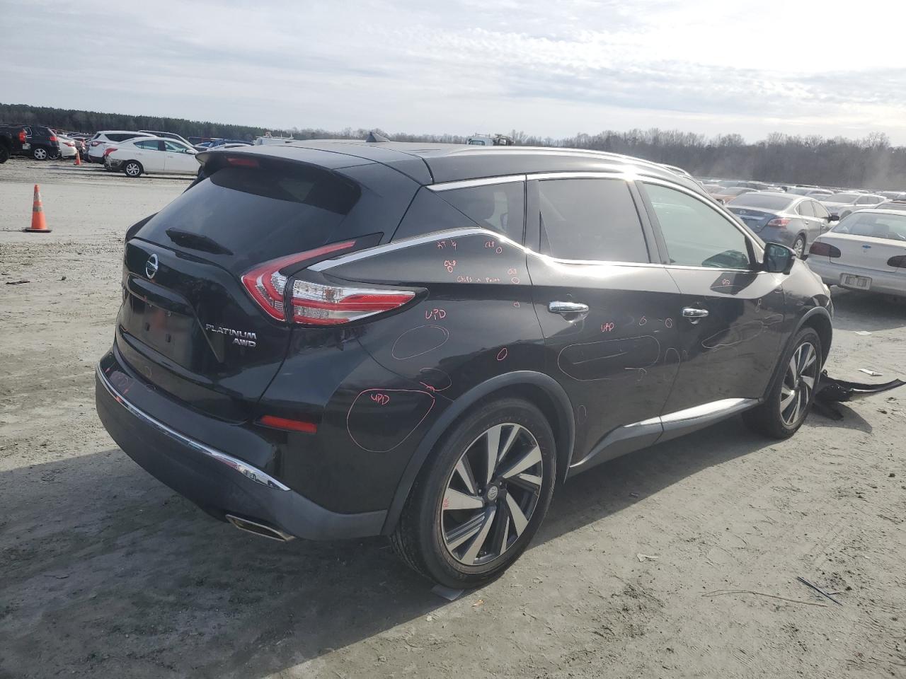2015 Nissan Murano VIN 5N1AZ2MH0FN251906 Copart auction photo, front end damage thumbnail 3