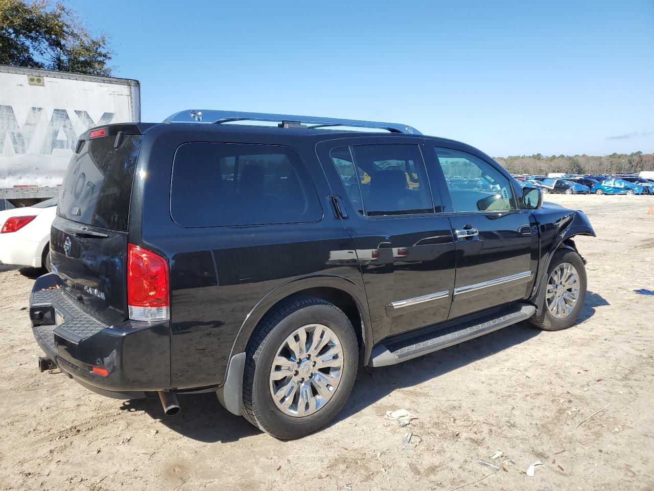 2015 Nissan Armada VIN 5N1AA0NF3FN606947 Copart auction photo, front end damage thumbnail 3
