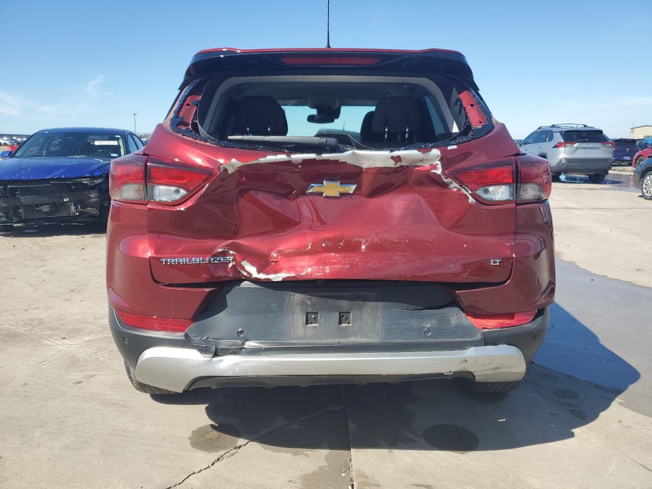 2022 Chevrolet TrailBlazer VIN KL79MPSL4NB082836 Copart auction photo, rear end / hail damage thumbnail 6