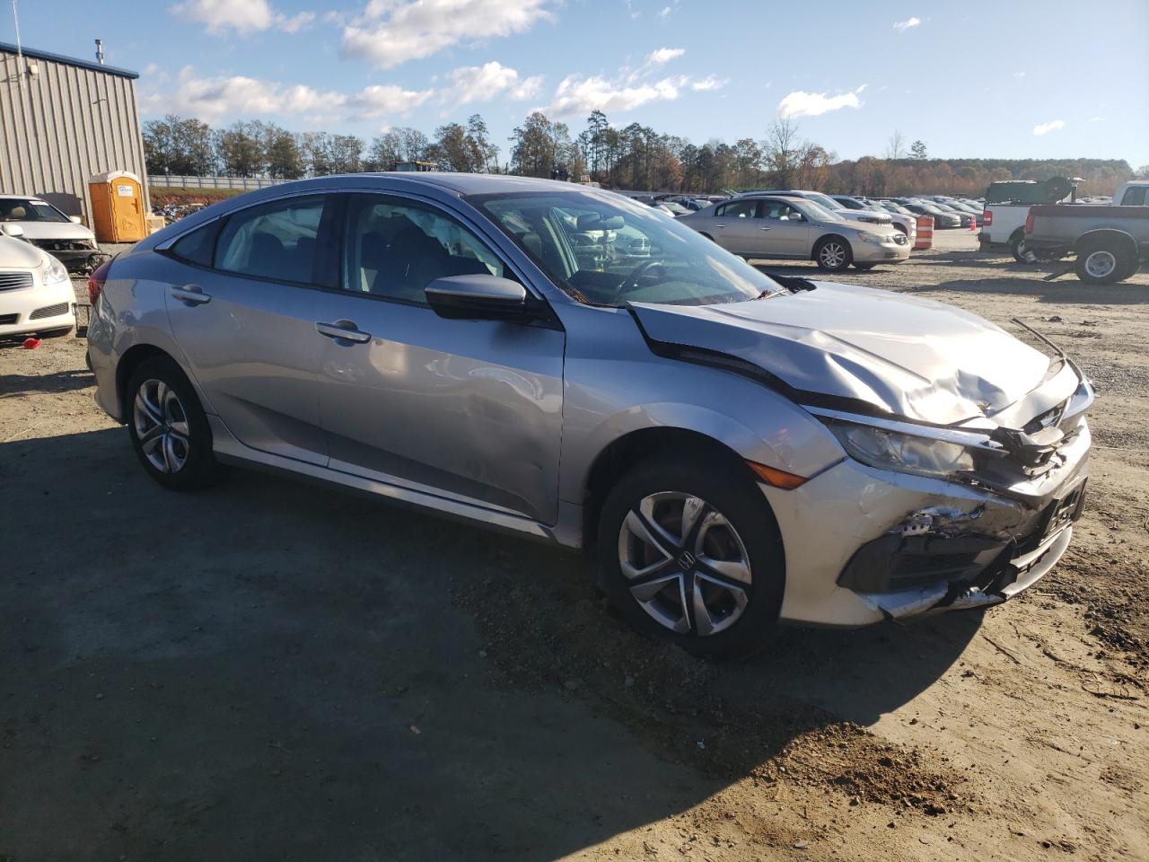 2016 Honda Civic VIN 19XFC2F59GE058481 Copart auction photo, front end / side damage thumbnail 4