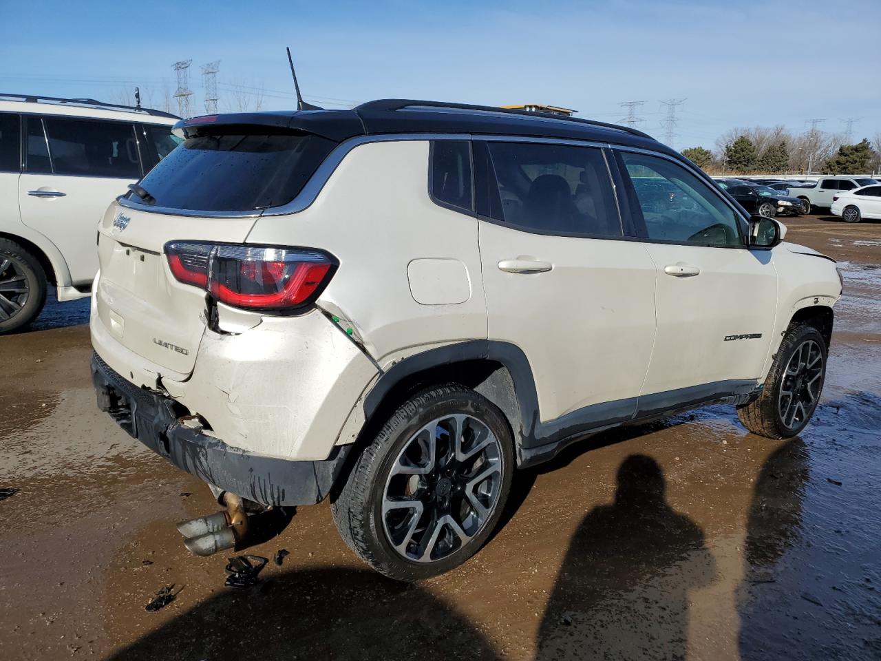 2018 Jeep Compass VIN 3C4NJDCB3JT115395 Copart auction photo, front end / rear end damage thumbnail 3