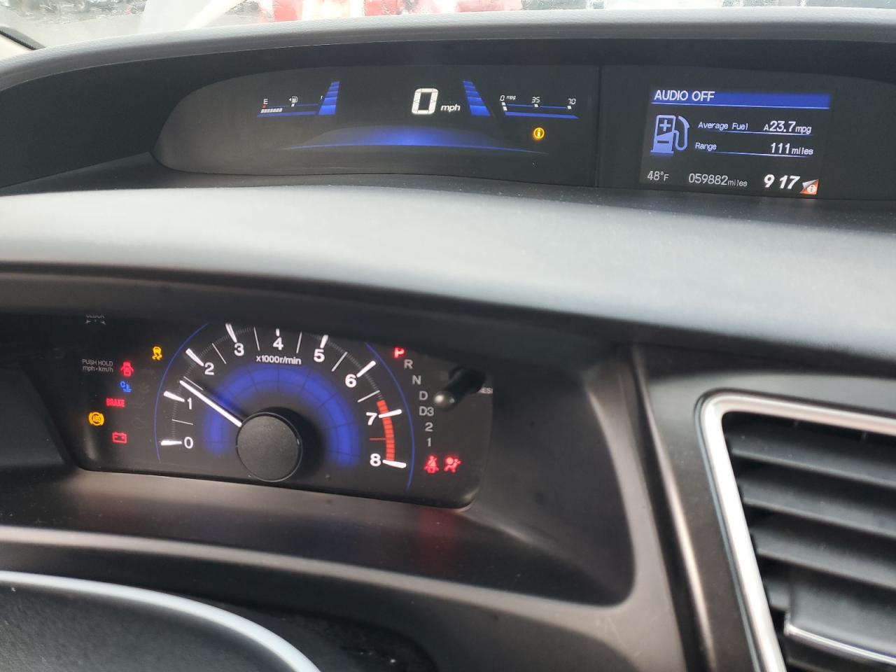 2013 Honda Civic VIN 2HGFB2F53DH574260 Copart auction photo, front end damage thumbnail 9