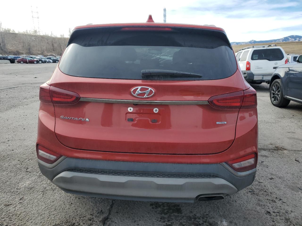 2019 Hyundai Santa Fe VIN 5NMS3CAD7KH035530 Copart auction photo, front end / side damage thumbnail 6