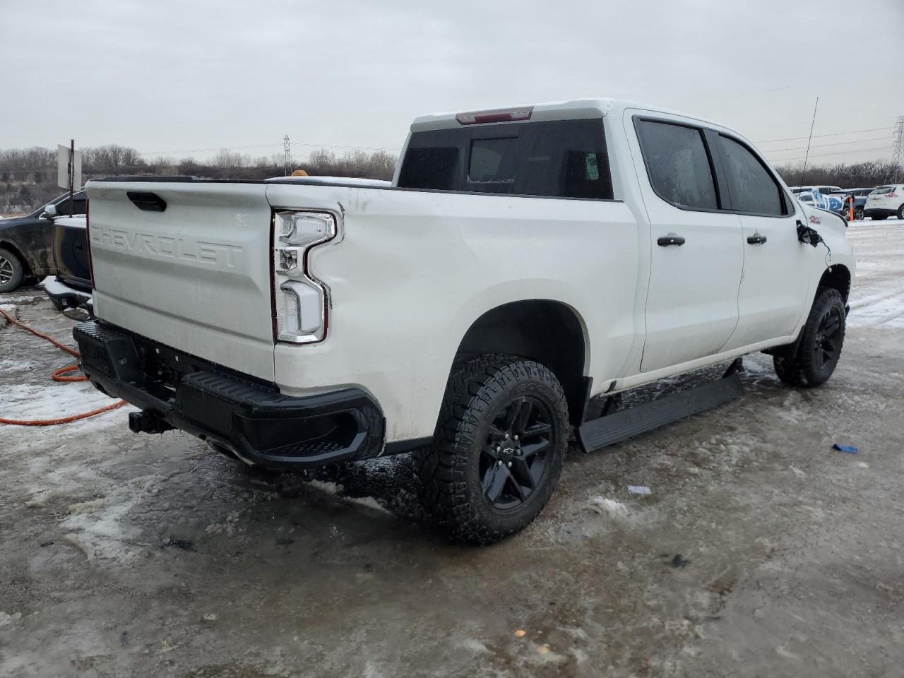 2019 Chevrolet Silverado VIN 1GCPYFED2KZ127451 Copart auction photo, front end / side damage thumbnail 3